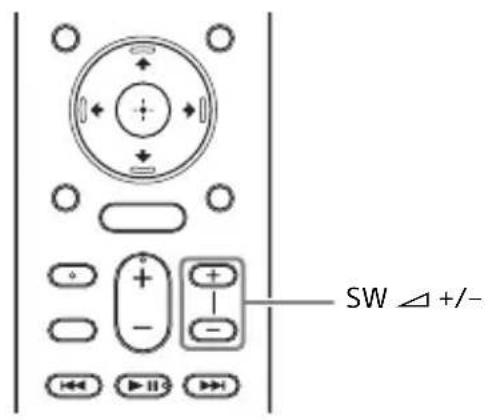 SONY HTX9000F - Réglage du volume du caisson de graves - 1