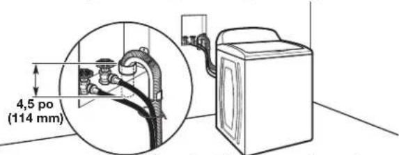 MAYTAG MVW8230HC - Système de vidange avec tuyau de rejet à l'égout mural - 1