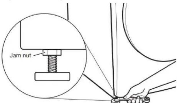 WHIRLPOOL WFW862CHC - Tighten leveling feet - 1