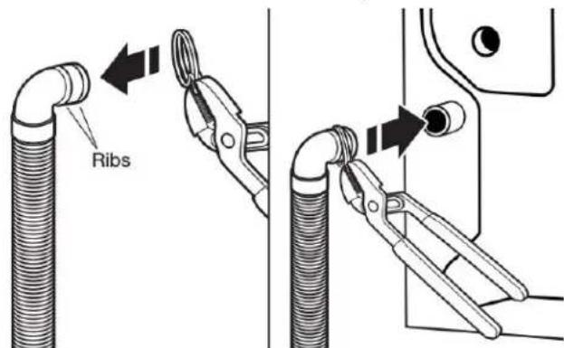 WHIRLPOOL WFW862CHC - Attach drain hose to drain port - 1