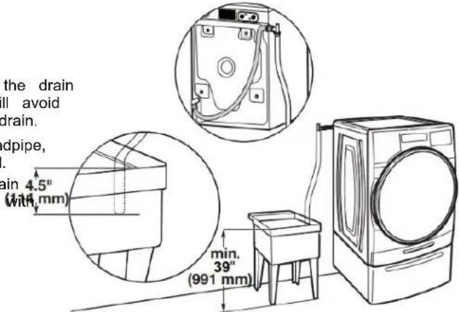 WHIRLPOOL WFW862CHC - Floor standpipe drain system - 2