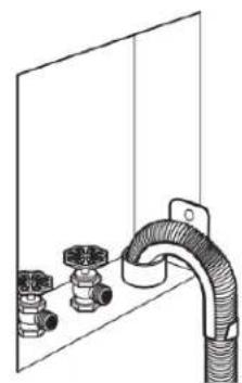 WHIRLPOOL WFW862CHC - Placer le tuyau de vidange dans le tuyau de rejet à l'égout - 2