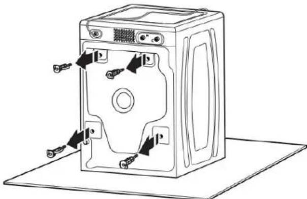 WHIRLPOOL WFW862CHC - Remove transport bolts from washer - 1