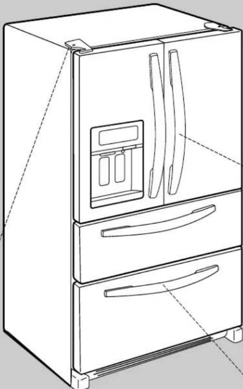 WHIRLPOOL WRX735SDHW - como qitar y volver aponer la puerta en su lugar - 4