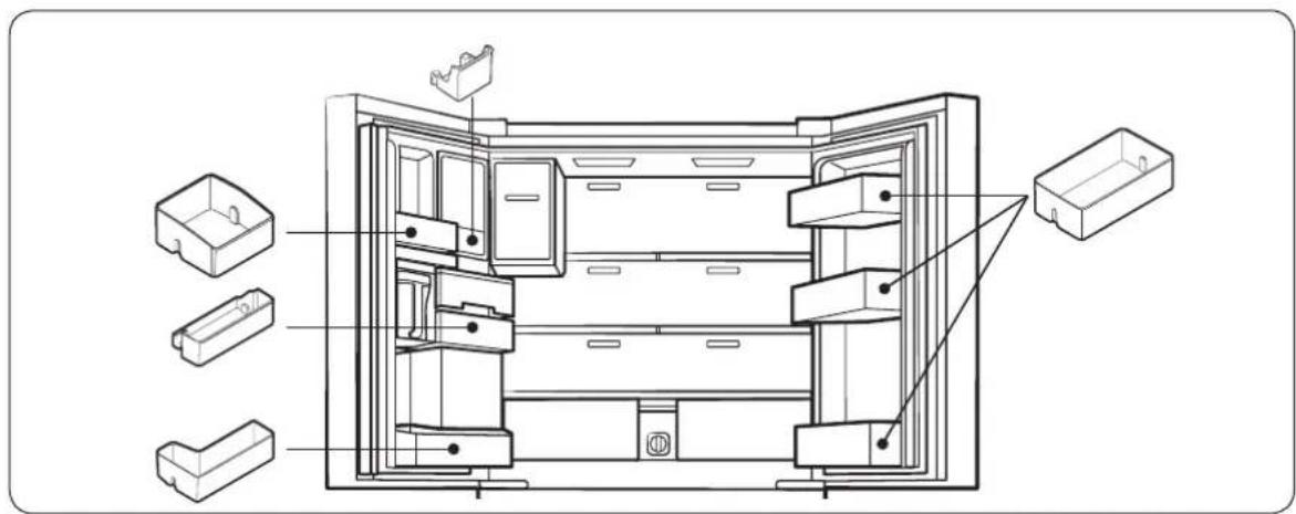 SAMSUNG RF23M8070SR - Door bins - 1