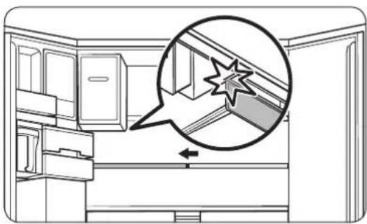 SAMSUNG RF23M8070SG - Recommended foldable shelf location - 1