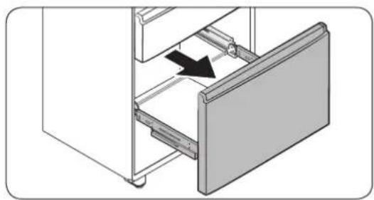 SAMSUNG RF23M8070SG - Retire el cajón del congelador - 4