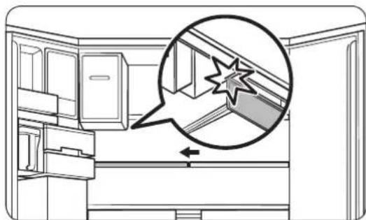 SAMSUNG RF23M8070SG - Emplacement recommandé de la clayette piante - 1