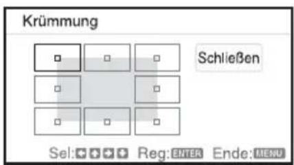 SONY VPLCX276 - Korrigieren der Bildverzerrung (Krümmungs-Korrekturfunktion) - 1