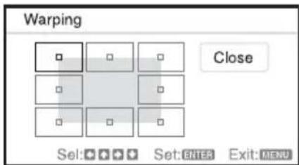 SONY VPLCX276 - Correcting the image twist (Warp correction feature) - 1