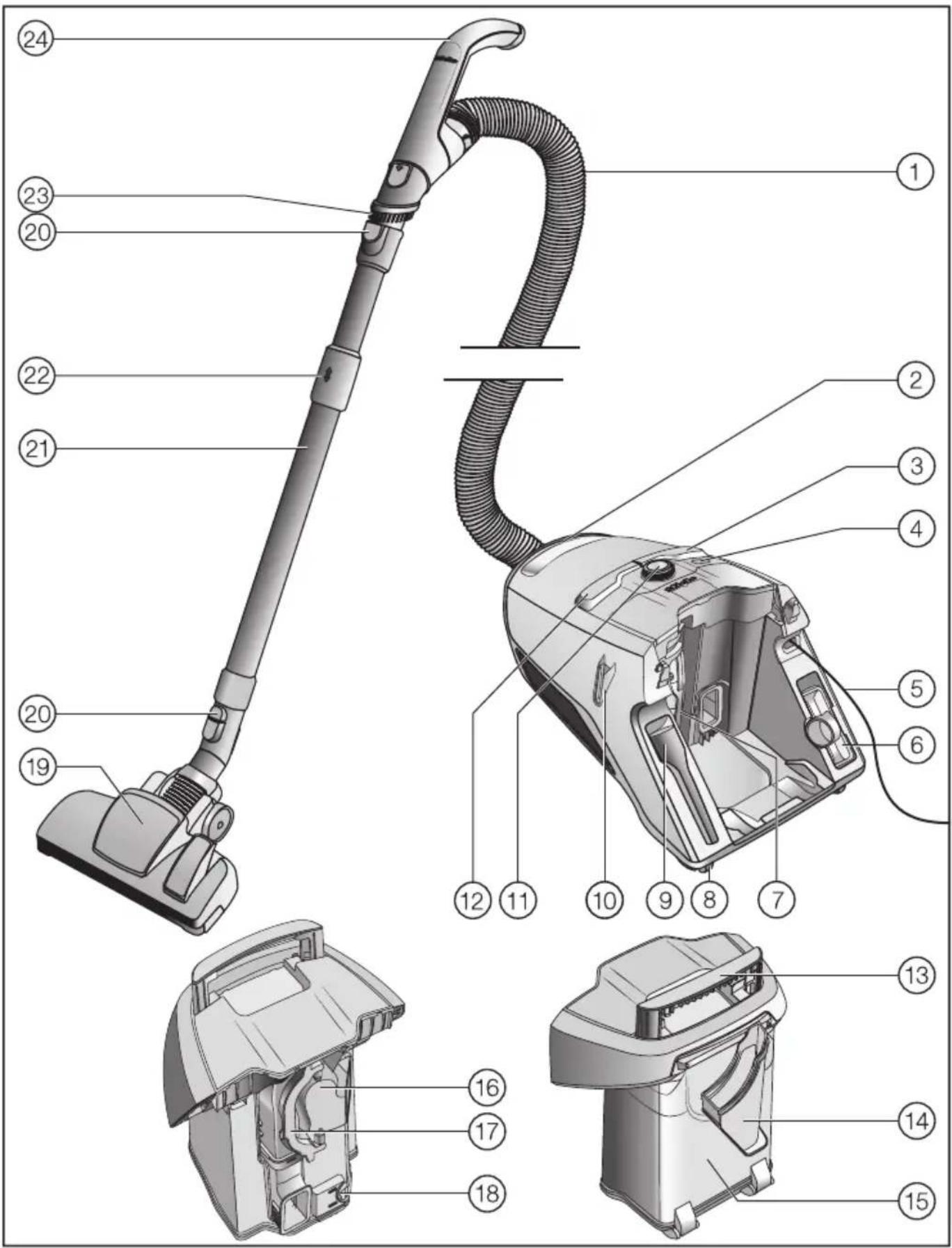 MIELE Blizzard CX1 TurboTeam PowerLine - es - Descripción del aparato - 1