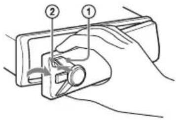 SONY DSXM55BT - Extracción del panel frontal - 1