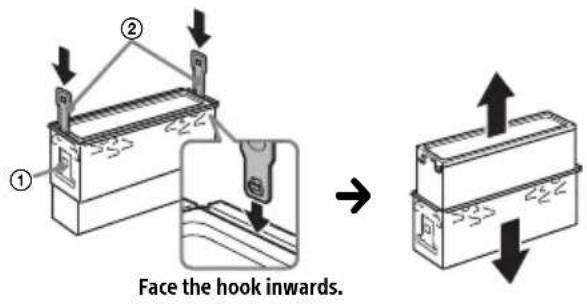 Face the hook inwards.