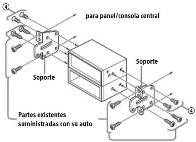para panel/consola central Soporte Soporte Partes existentes suministradas con su auto