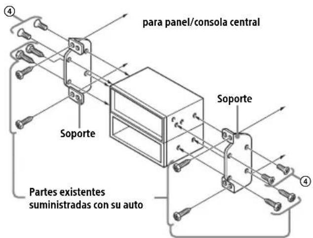 para panel/consola central Soporte Soporte Partes existentes suministradas con su auto
