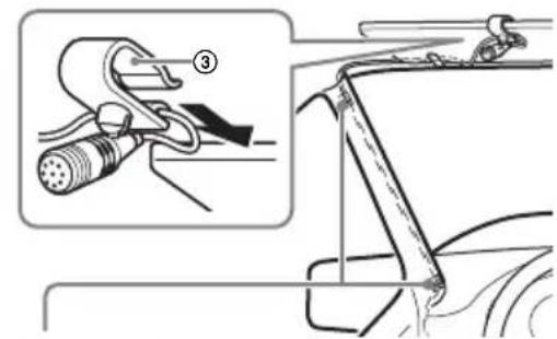 SONY WX850BT - Installing the microphone - 1