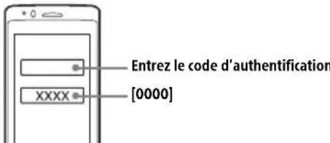 SONY WX850BT - Si la saisie d'un code d'authentication* est requise sur le périphérique BLUETOOTH, saisissez [0000]. - 1