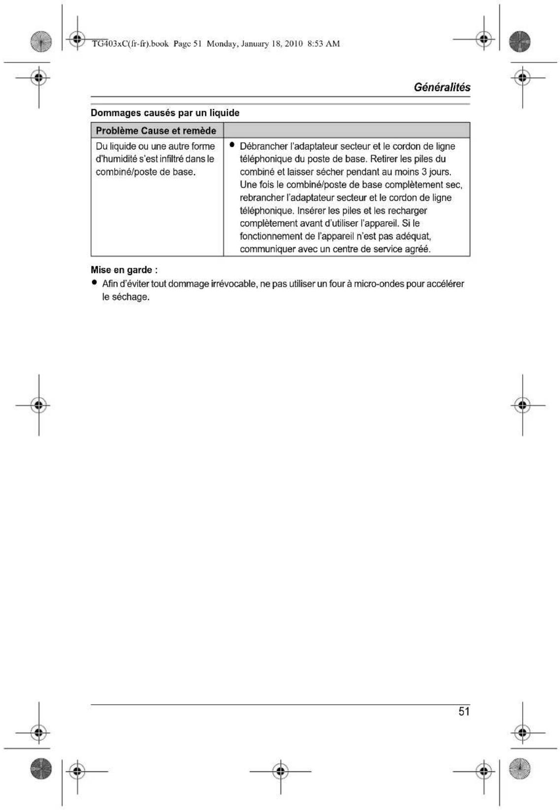 PANASONIC KXTG4031 - Milieu ambient - 42