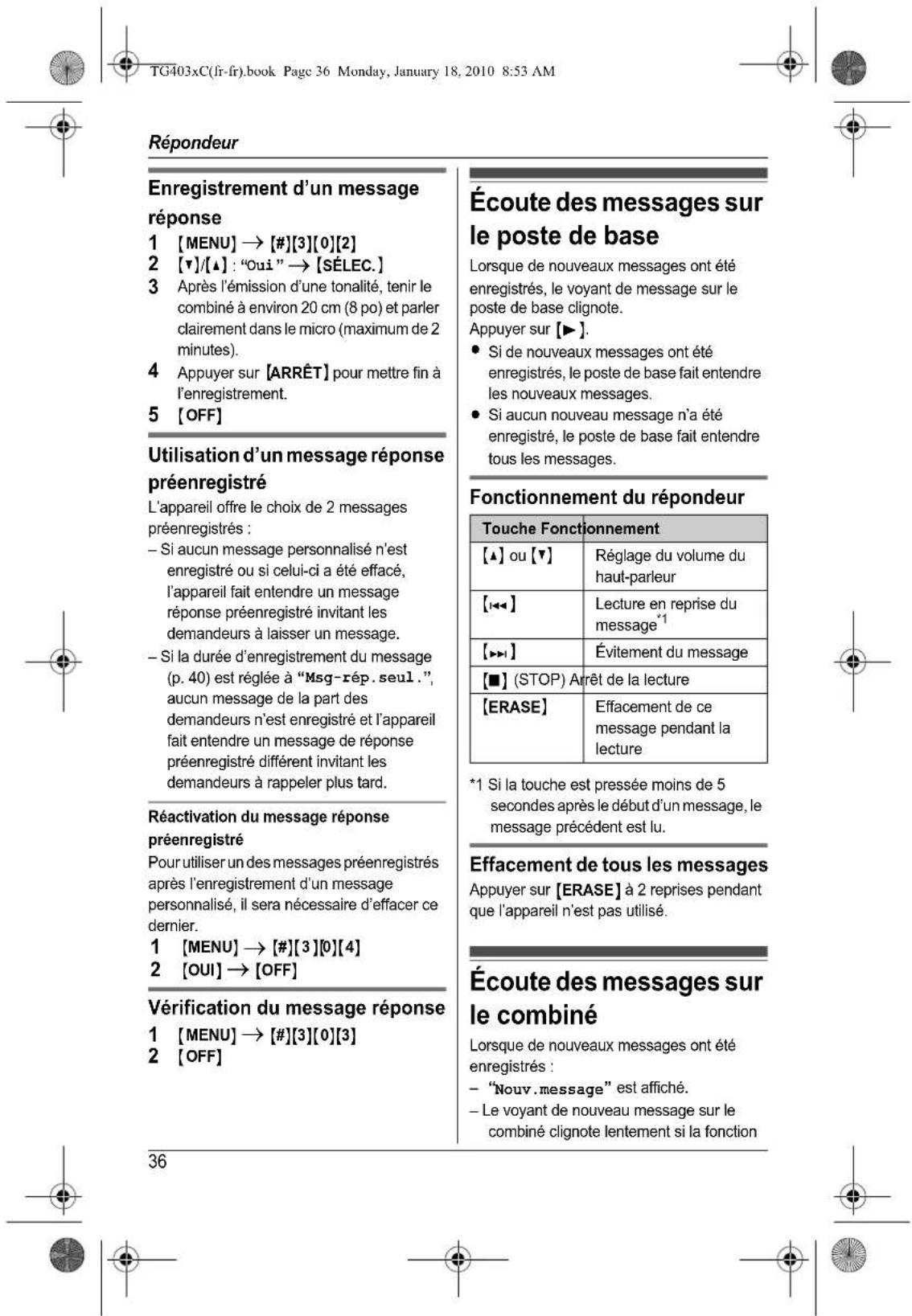 PANASONIC KXTG4031 - Milieu ambient - 30