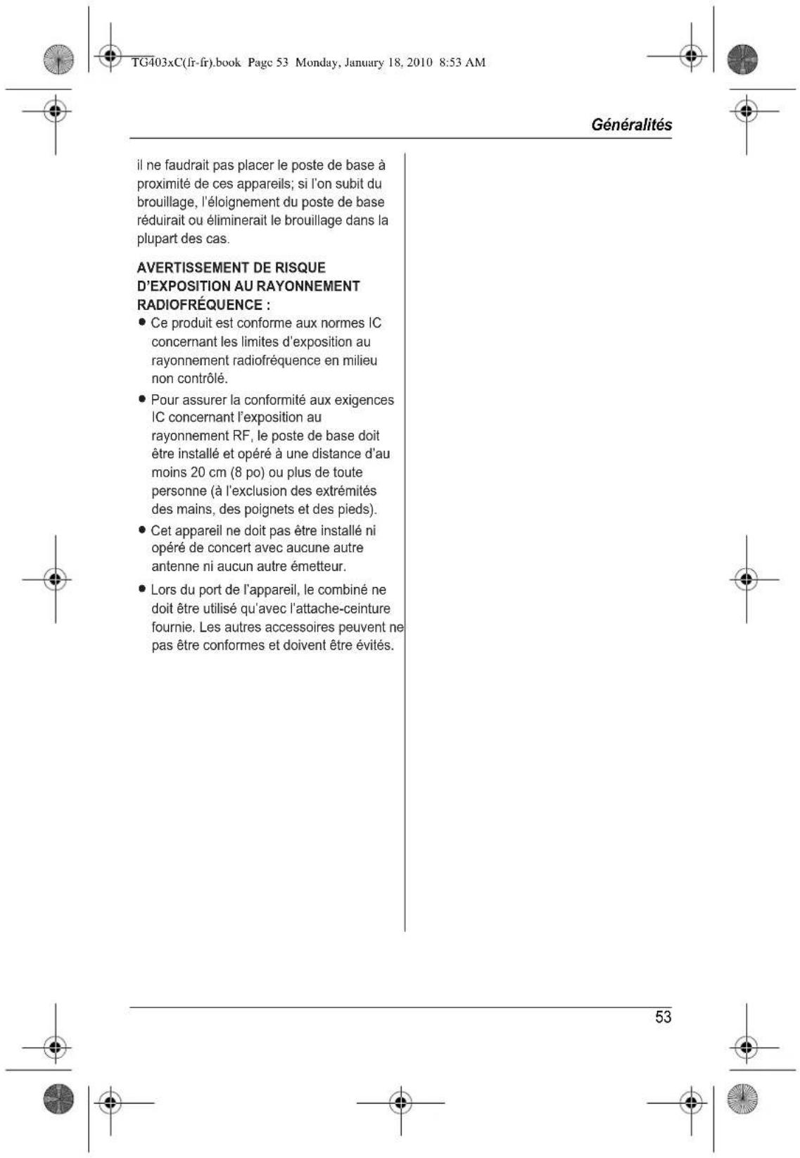 PANASONIC KXTG4031 - Milieu ambient - 44