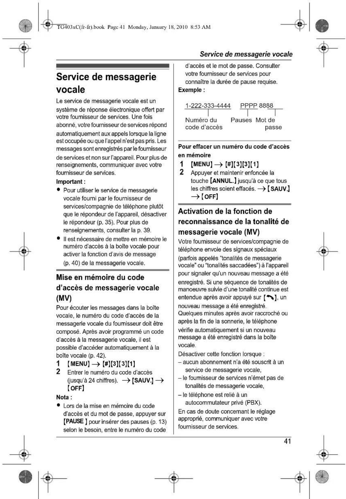 PANASONIC KXTG4031 - Milieu ambient - 34