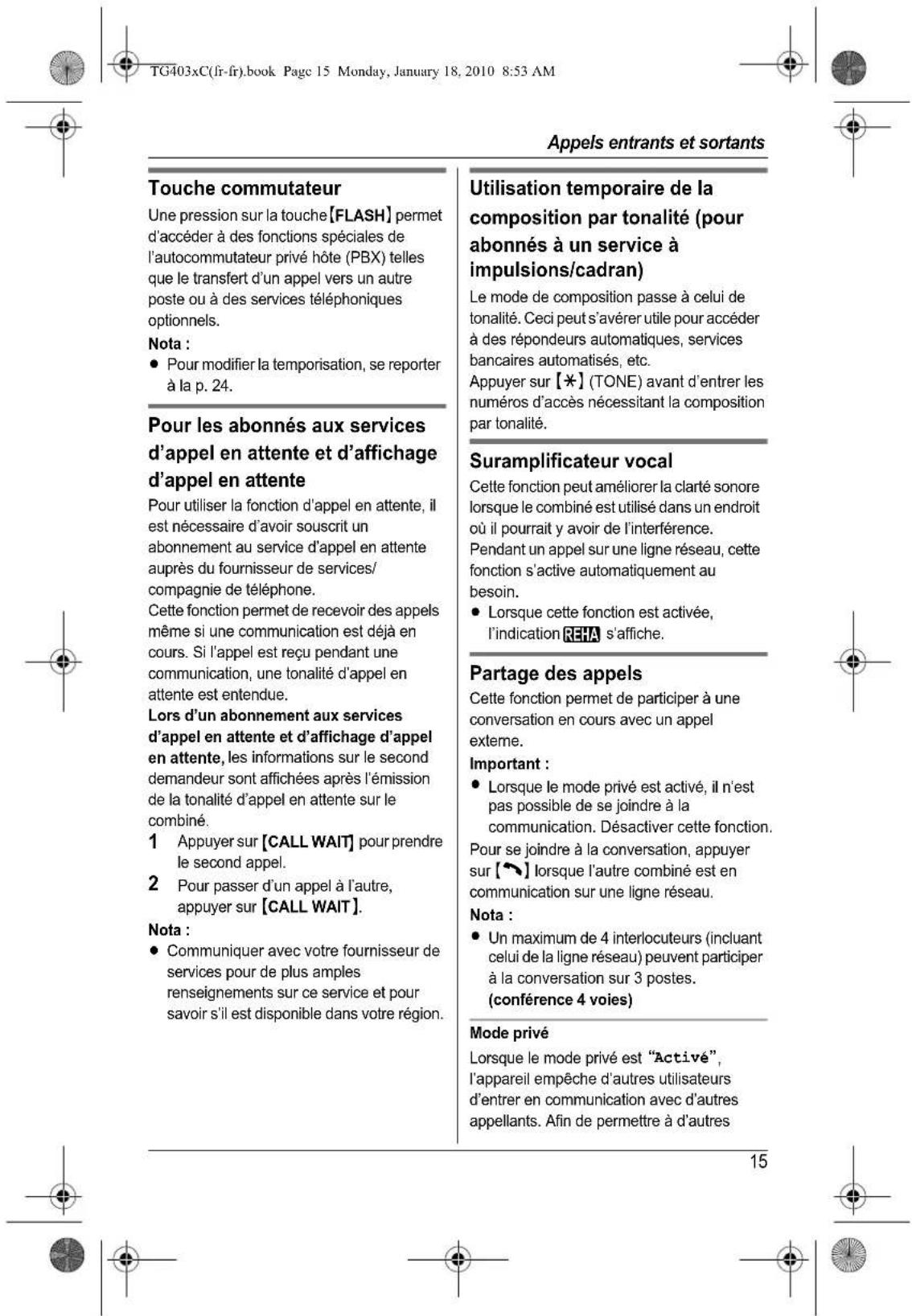 PANASONIC KXTG4031 - Milieu ambient - 9