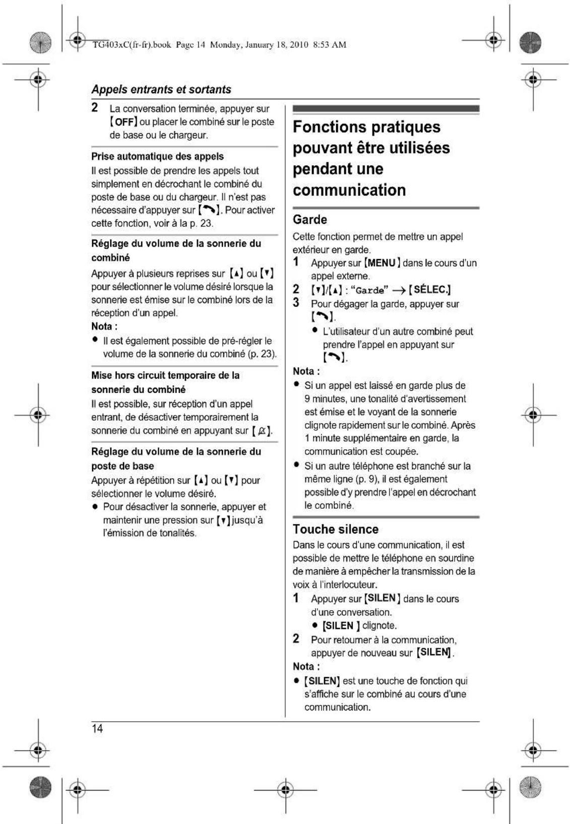 PANASONIC KXTG4031 - Milieu ambient - 8