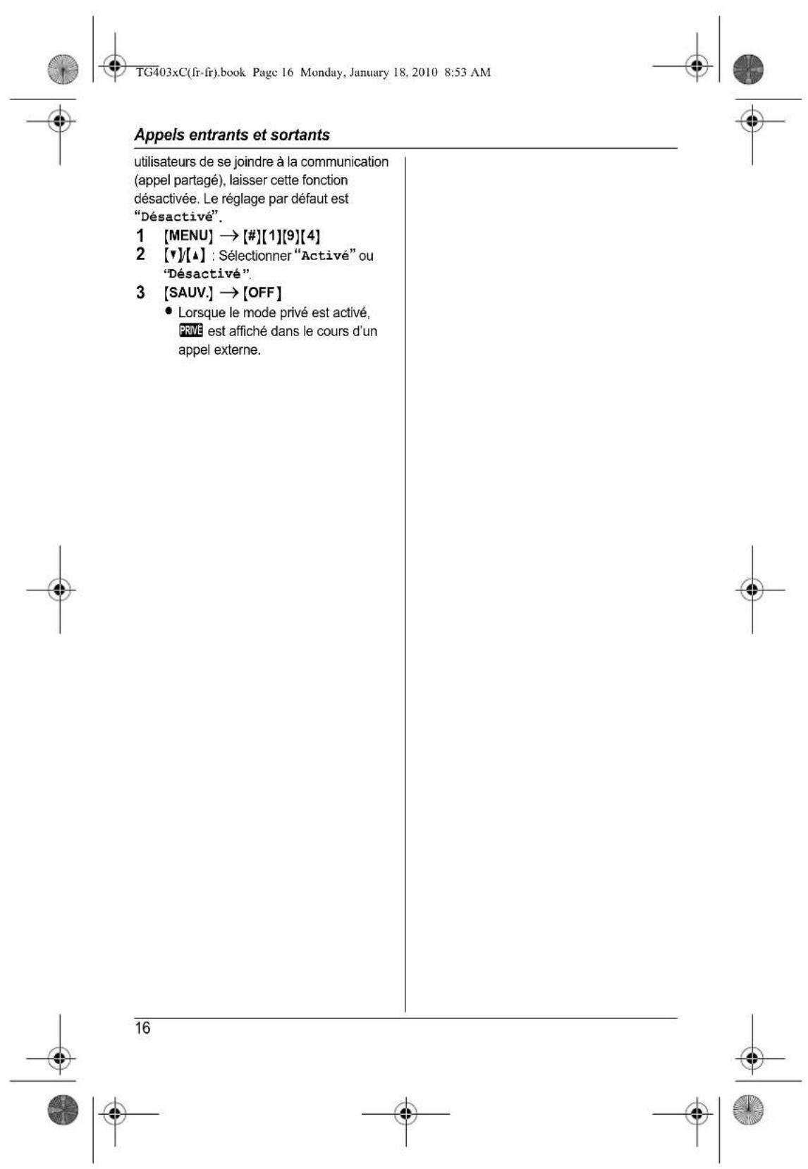 PANASONIC KXTG4031 - Milieu ambient - 10