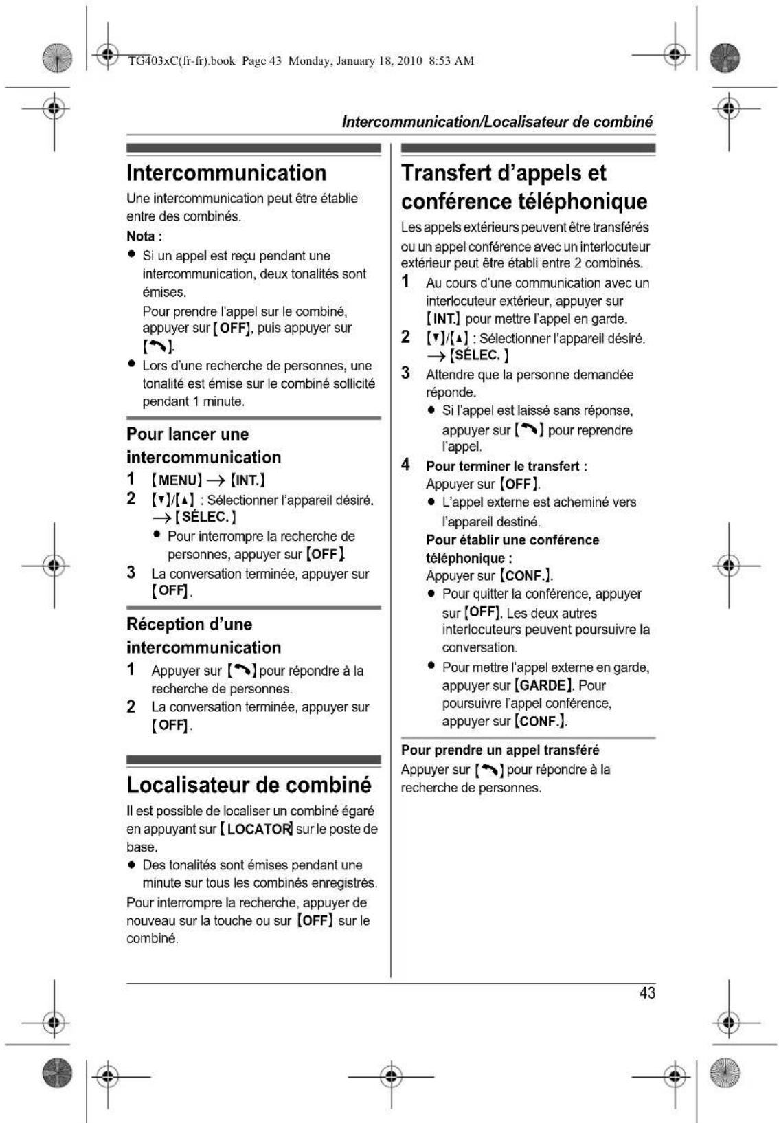 PANASONIC KXTG4031 - Milieu ambient - 36