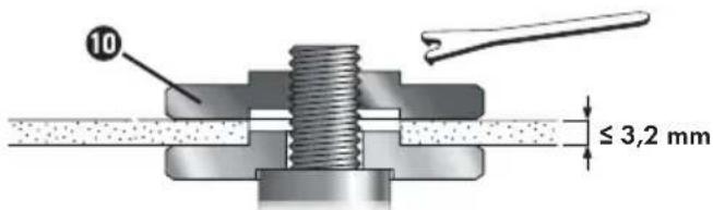 PARKSIDE PDWS 125 A1 - For thin grinding discs (see figure 1): - 1