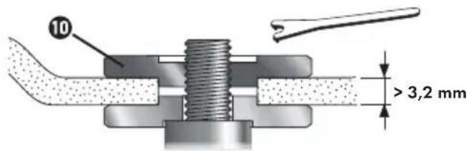 PARKSIDE PDWS 125 A1 - For thick grinding discs (see figure 2): - 1