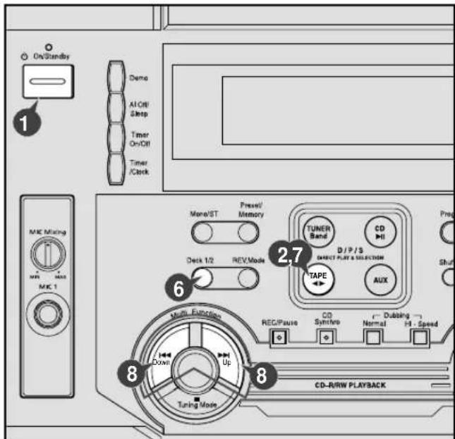 SAMSUNG MAXL68 - Lecture d'une cassette - 1