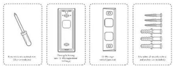 eufy Video Doorbell 2K - Anbringen der Halterung - 1