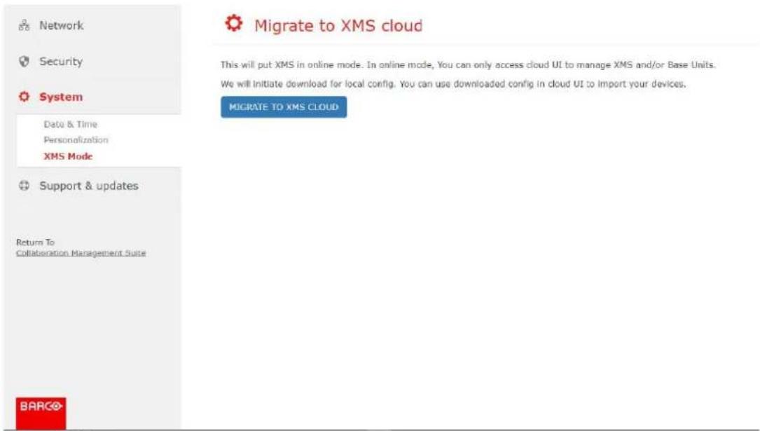 Barco ClickShare CX50 - Préparation de XMS Edge pour la migration des Base Units. - 2