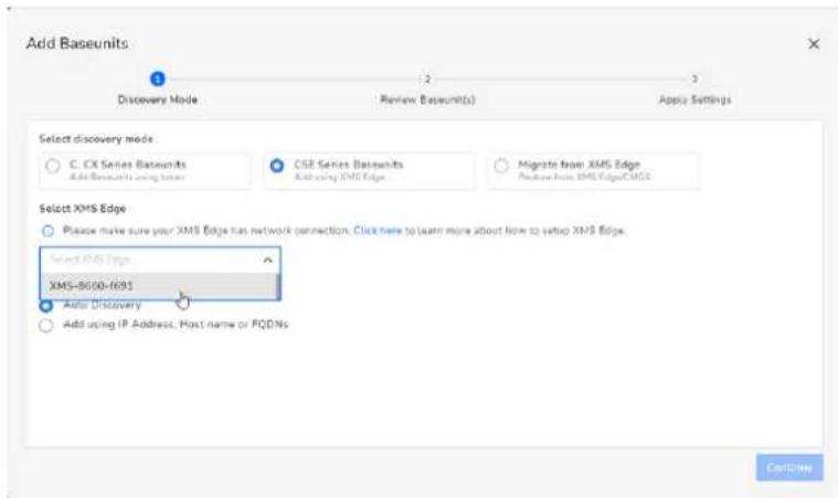 Barco ClickShare CX50 - Comment ajouter Base Units de la série CSE à l'aide de XMS Edge - 3