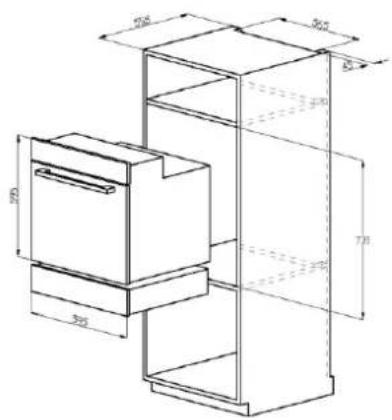 HOOVER HPWD 1402 X - Building-in dimensions - 2