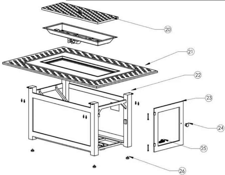 Napoleon KENS1BZ1 - DIAGRAMME DE PIECES KENS1 - 1