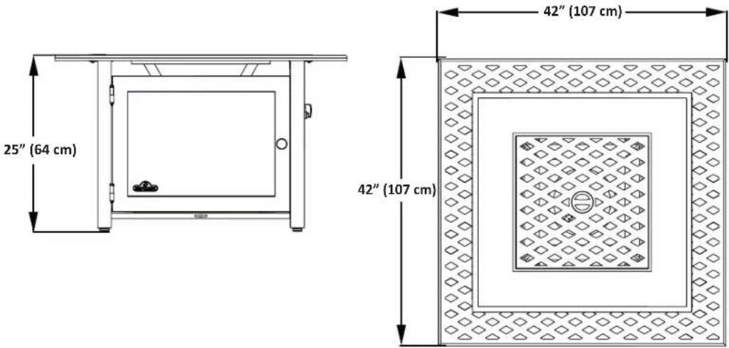 Napoleon VICT1BZ - DIMENSIONS - 2