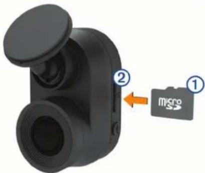 GARMIN Dash Cam Mini - Installation d'une carte mémoire - 1