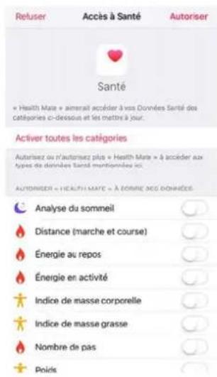 NOKIA BPM+ - Partager mes données avec l'app Santé d'Apple - 2