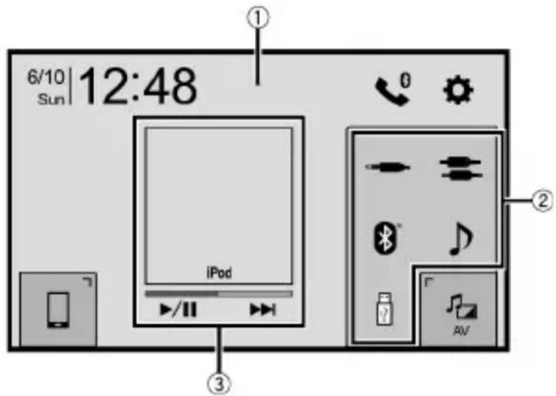PIONEER AVH3500NEX - Écran de menu supérieur - 1