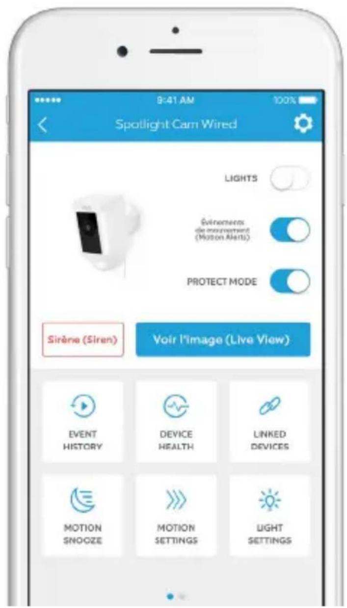 RING Spotlight Cam Mount - Une fois l'installation terminée, sélectionnez votreamera Spotlight Cam dans l'application Ring. - 1