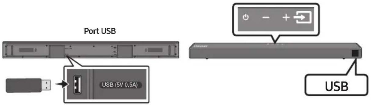 SAMSUNG HWT650 - CONECTAREA UNUI DISPOZITIV DE STOCARE USB - 1