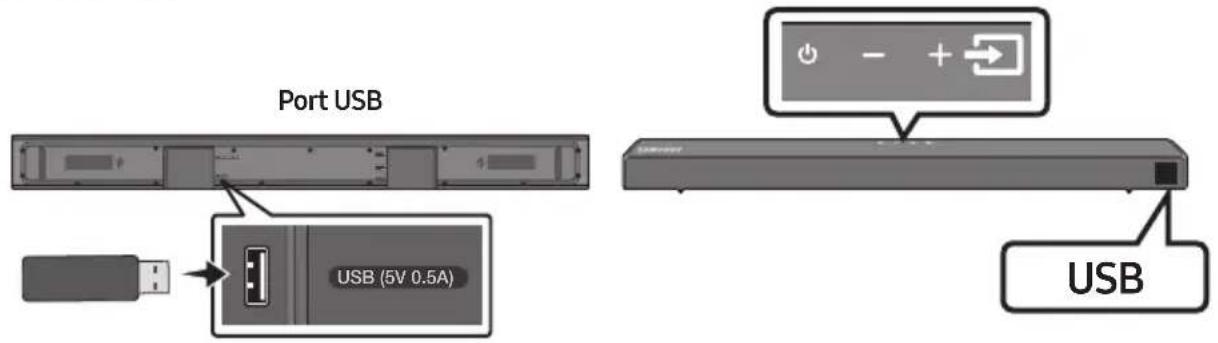 SAMSUNG HWT650 - PRIPOJENIE ÚLOŽNÉHO ZARIADENIA USB - 1