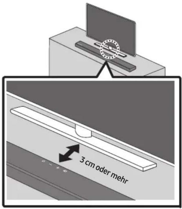 SAMSUNG HWT650 - PLATZIEREN DER SOUNDBAR AUF EINEM TV- STÄNDER - 1