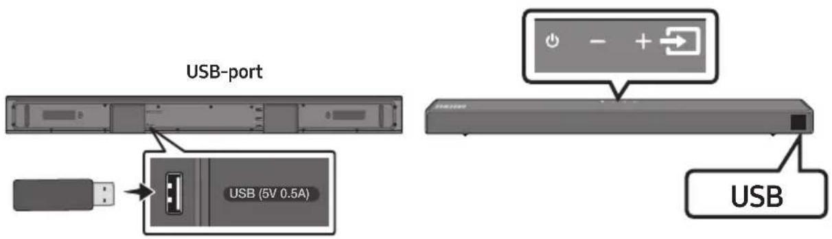 SAMSUNG HWT650 - USB-MÄLUSEADME ÜHENDAMINE - 1