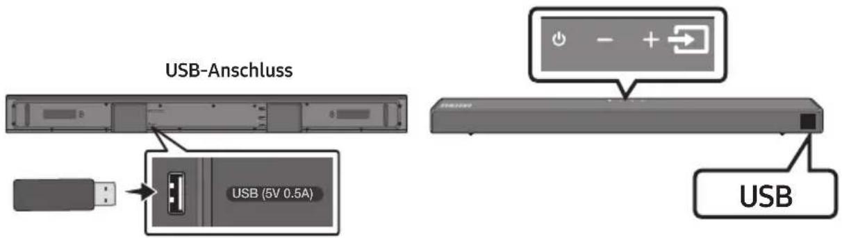 SAMSUNG HWT650 - VERBINDEN EINES USB SPEICHERGERÄTS - 1