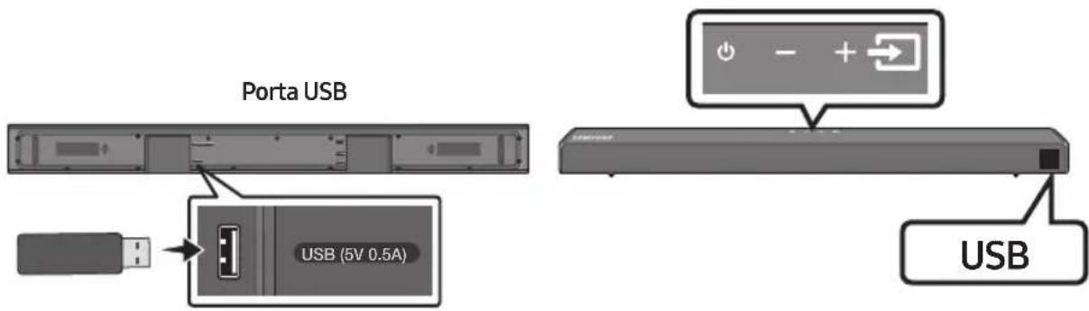 SAMSUNG HWT650 - COLLEGAMENTO DI UN DISPOSITIVO DI MEMORIA USB - 1
