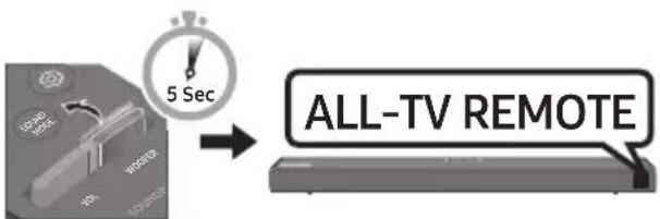 SAMSUNG HWT650 - A Soundbar hangerejének szabályozása a televízió távvezérlőjével - 3