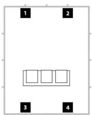 JL Audio Dominion d108 - Recommended Subwoofer Placement for Four Dominion® Subwoofer - 1